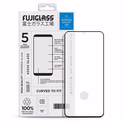 Picture of Fuji Fuji Curved-to-fit Screen Protector for Samsung Galaxy S20 in Clear/Black