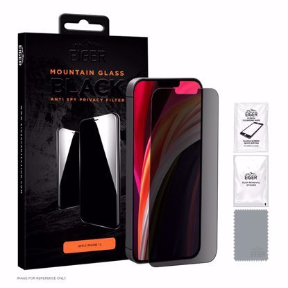 Picture of Eiger Eiger Mountain BLACK Anti Spy Privacy Glass Screen Protector for Apple iPhone 12 Mini