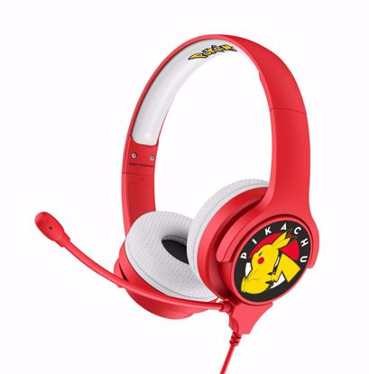 Picture of OTL OTL Pokemon Interactive Headphones with Boom Microphone - Pikachu in Red