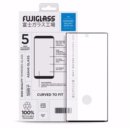 Picture of Fuji Fuji Curved-to-fit Screen Protector for Samsung Galaxy Note 10+ in Clear/Black