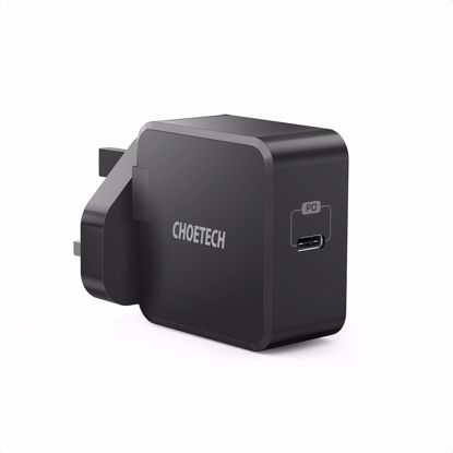 Picture of Choetech Choetech QC UK 3.0A USB-C Mains Charger in Black (No Cable)