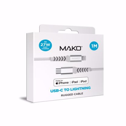 Picture of Mako Mako USB-C To Lightning 27W MFI Cable 1M In White